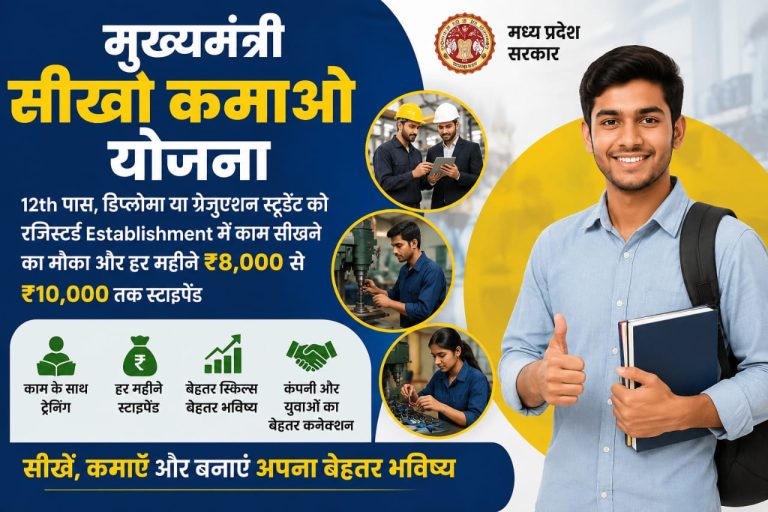Mukhyamantri Seekho Kamao Yojana 2026: 12th, ITI, Diploma aur Graduation Walon Ko Training Ke Saath ₹10,000 Tak Stipend