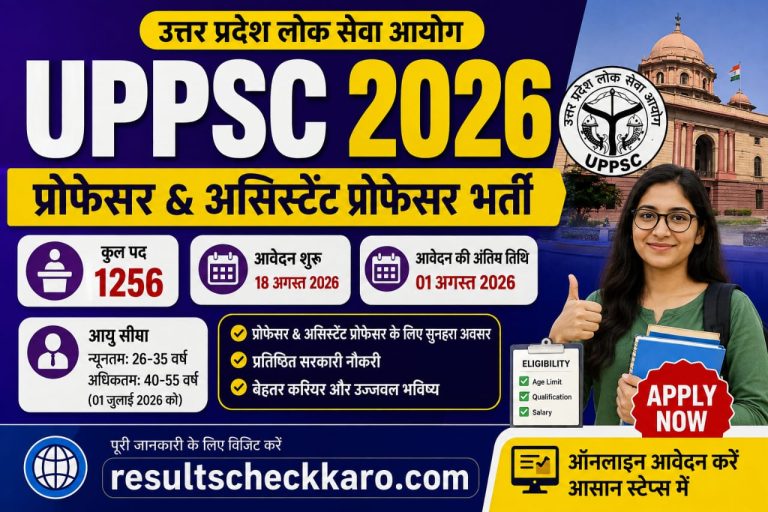 UPPSC Professor Aur Assistant Professor Recruitment 2026 – 1256 Vacancies, Apply Online