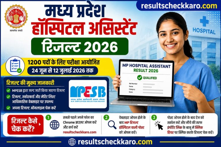 MP Hospital Assistant Result 2026 – Result Kab Aayega Aur Kaise Check Karein
